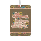 Die Ermächtigung der Frau Retro 60er und 70er Flor Autolufterfrischer (Rückseite)