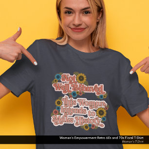 Die Ermächtigung der Frau Retro 60er und 70er Flor T-Shirt
