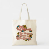 Die Ermächtigung der Frau Retro 60er und 70er Flor Tragetasche (Rückseite)