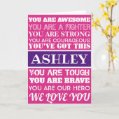 Die ermutigenden Worte werden bald gut rosa und Li Karte (Gelbe Blume)