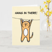 Die Ermutigung Stress Hang in There Cat Karte (Gelbe Blume)