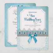 Die Erneuerung der Ehevows Elegante Einladung, ele Einladung (Vorne/Hinten)