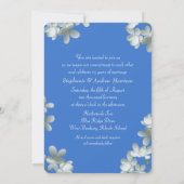 Die Erneuerung der Stimmen Blauer und Weiße Blumen Einladung (Rückseite)