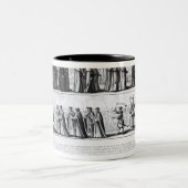 Die ernste Scheinprozession Zweifarbige Tasse (Mittel)