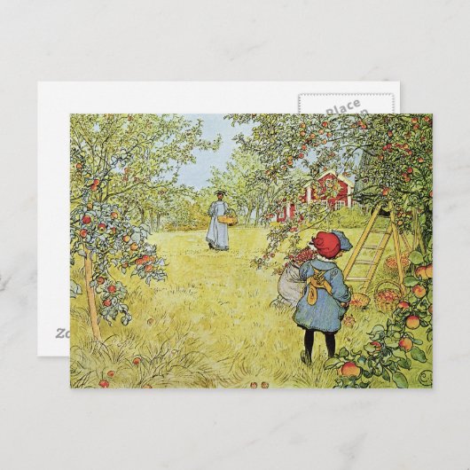 Die Ernte des Apfels Postkarte (Vorne/Hinten)