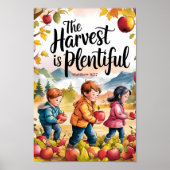Die Ernte ist reichlich Christliches Kinderzimmer  Poster (Vorne)