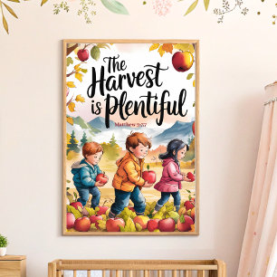 Die Ernte ist reichlich Christliches Kinderzimmer Poster