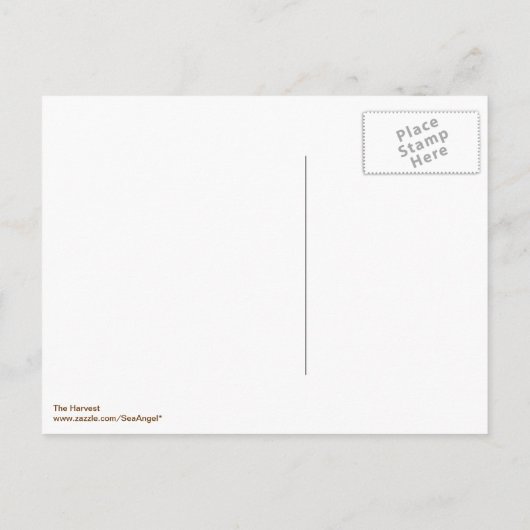 Die Ernte Save the Date Postkarte (Rückseite)