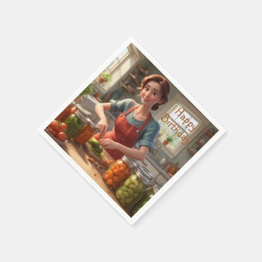 Die Ernte Serviette (Ecke)