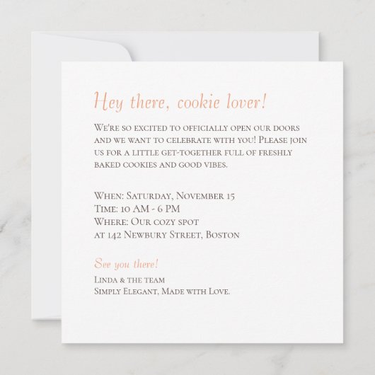 Die Erntearbeit Einladung (Rückseite)