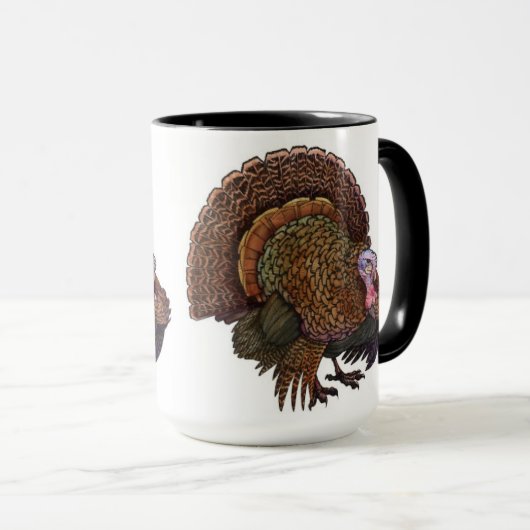 Die Erntedank-Türkei-Kaffeetasse (Tasse) Tasse (VorderseiteRechts)