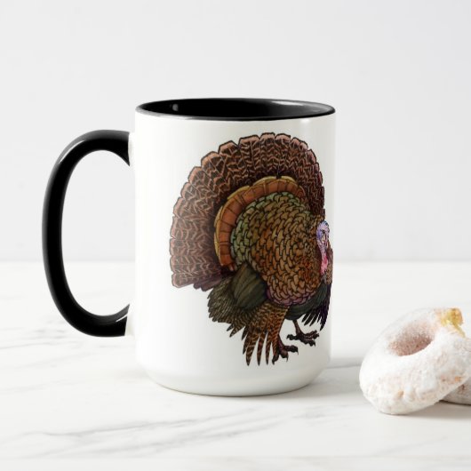 Die Erntedank-Türkei-Kaffeetasse (Tasse) Tasse (Mit Donut)