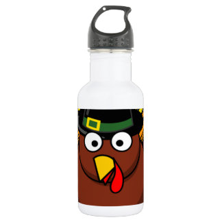 Die Erntedank-Türkei-Logo schaffen einen Feiertag Trinkflasche