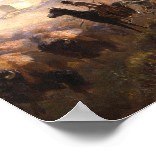 Die Eroberung der Prarie durch Irving R. Bacon Poster (Ecke)