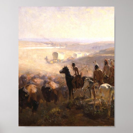 Die Eroberung der Prarie durch Irving R. Bacon Poster (Vorne)