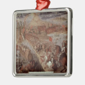 Die Eroberung von Tenochtitlan Silbernes Ornament (Links)