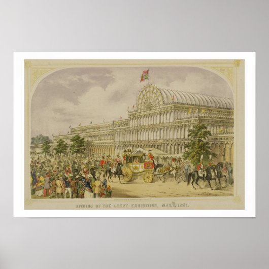 Die Eröffnung der Großen Ausstellung, 1. Mai 1851, Poster (Vorne)