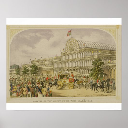 Die Eröffnung der Großen Ausstellung, 1. Mai 1851, Poster (Vorne)