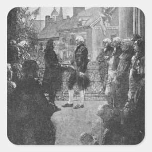 Die Eröffnung Quadratischer Aufkleber