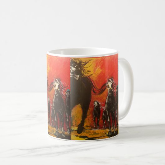 Die Erregung des Thoroughbreds Kaffeetasse (VorderseiteRechts)