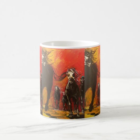 Die Erregung des Thoroughbreds Kaffeetasse (Mittel)
