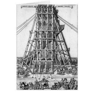 Die Errichtung des alten ägyptischen Obelisk