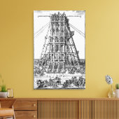 Die Errichtung des alten ägyptischen Obelisk Leinwanddruck (Insitu (Wohnzimmer))