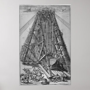 Die Errichtung des alten ägyptischen Obelisk Poster