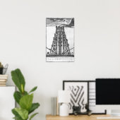 Die Errichtung des alten ägyptischen Obelisk Poster (Heimbüro)