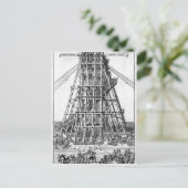 Die Errichtung des alten ägyptischen Obelisk Postkarte (Stehend Vorderseite)