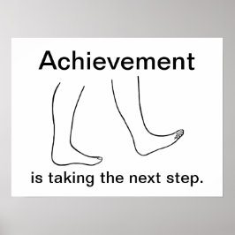 Die Errungenschaft besteht darin, den nächsten Sch Poster