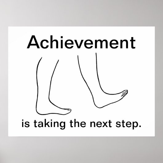 Die Errungenschaft besteht darin, den nächsten Sch Poster (Vorne)