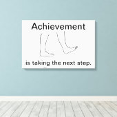 Die Errungenschaft ist der nächste Schritt Canvas  Leinwanddruck (Insitu (Holzboden))