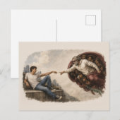 Die Erschaffung Adams - Moderne Wendung Postkarte (Vorne/Hinten)