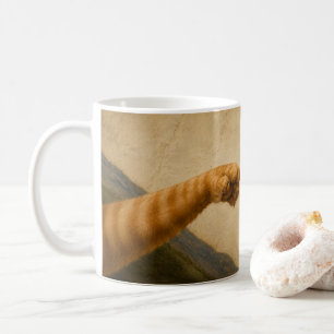 Die Erschaffung von Adam Katzen Renaissance-Parodi Kaffeetasse