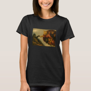 Die Erschaffung von Katzendom - Meisterwerk Parodi T-Shirt