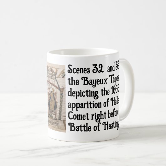 Die Erscheinung von Halleys Komet von 1066 Kaffeetasse (VorderseiteRechts)