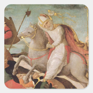 Die Erscheinung von St Ambrose Quadratischer Aufkleber