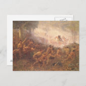Die Erschießung von General Braddock Postkarte (Vorne/Hinten)