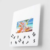 ***DIE ERSTATTUNG IST 27/7 FÜR SIE***\ QUADRATISCHE WANDUHR (Winkel)