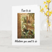 DIE ERSTATTUNG IST ZEIT FÜR SIE ZU TUN, WAS AUCH I KARTE (Gelbe Blume)