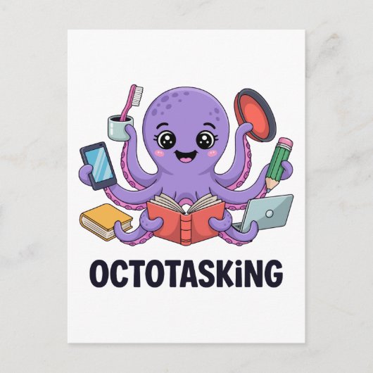 Die erstaunliche Kreatur im Multitasking-Modus Postkarte (Vorderseite)