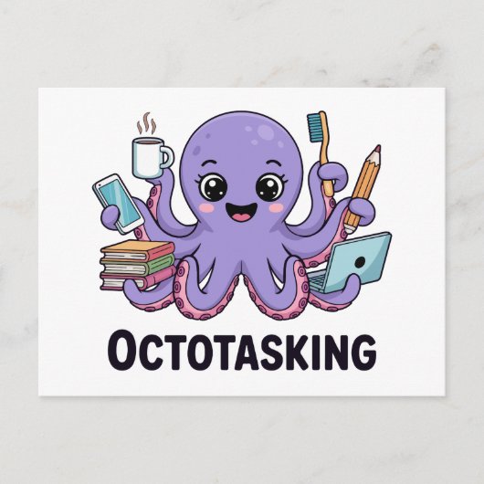 Die erstaunliche Kreatur im Multitasking-Modus Postkarte (Vorderseite)
