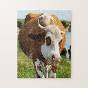 Die erstaunliche singende Kuh Lustiges Tier Puzzle