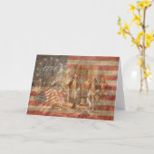 Die erste amerikanische Flagge Karte (Gelbe Blume)