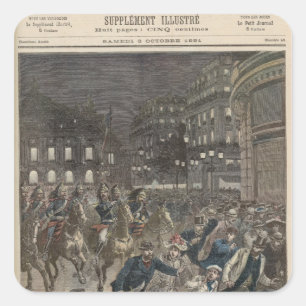 Die erste Aufführung von Lohengrin Quadratischer Aufkleber