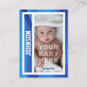 Die erste Baseballkarte für Baby - Ankündigung bla (Vorderseite)