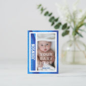 Die erste Baseballkarte für Baby - Ankündigung bla (Stehend Vorderseite)