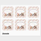 Die erste Bibliothek des Babys, Buchzeichen von Wa Quadratischer Aufkleber (Blatt)