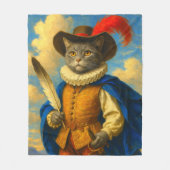 Die erste Blende des Königs | Ein Musketeer Cat Eh Fleecedecke (Vorderseite)